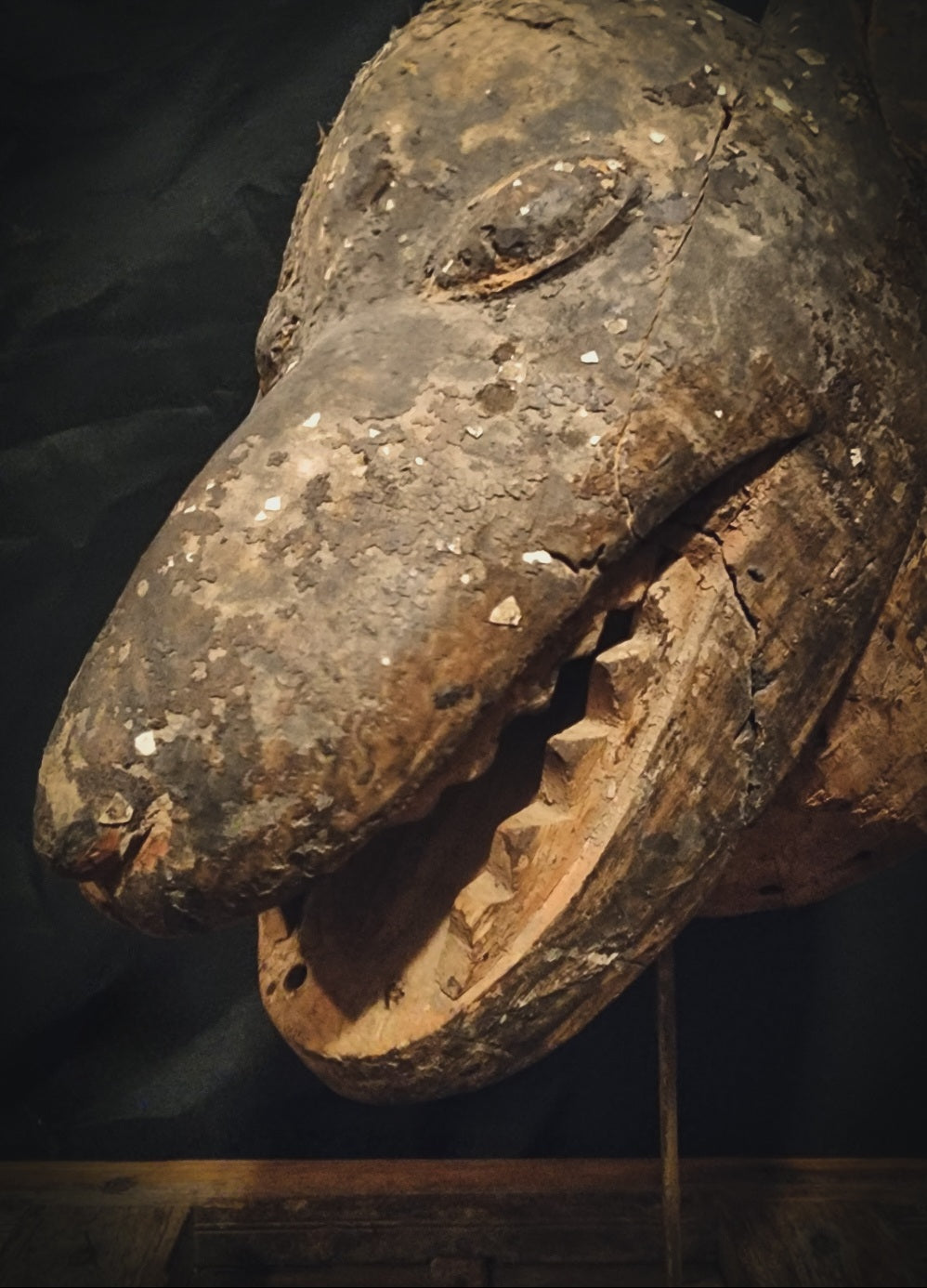 Authentic Tribal Wooden Hyena Mask