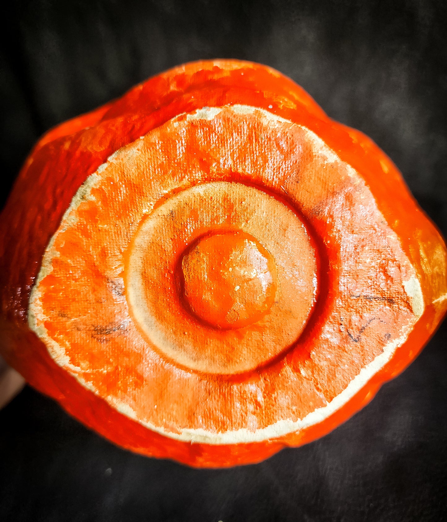 Rare, Antique Paper Mache Cat Jack-O-Lantern