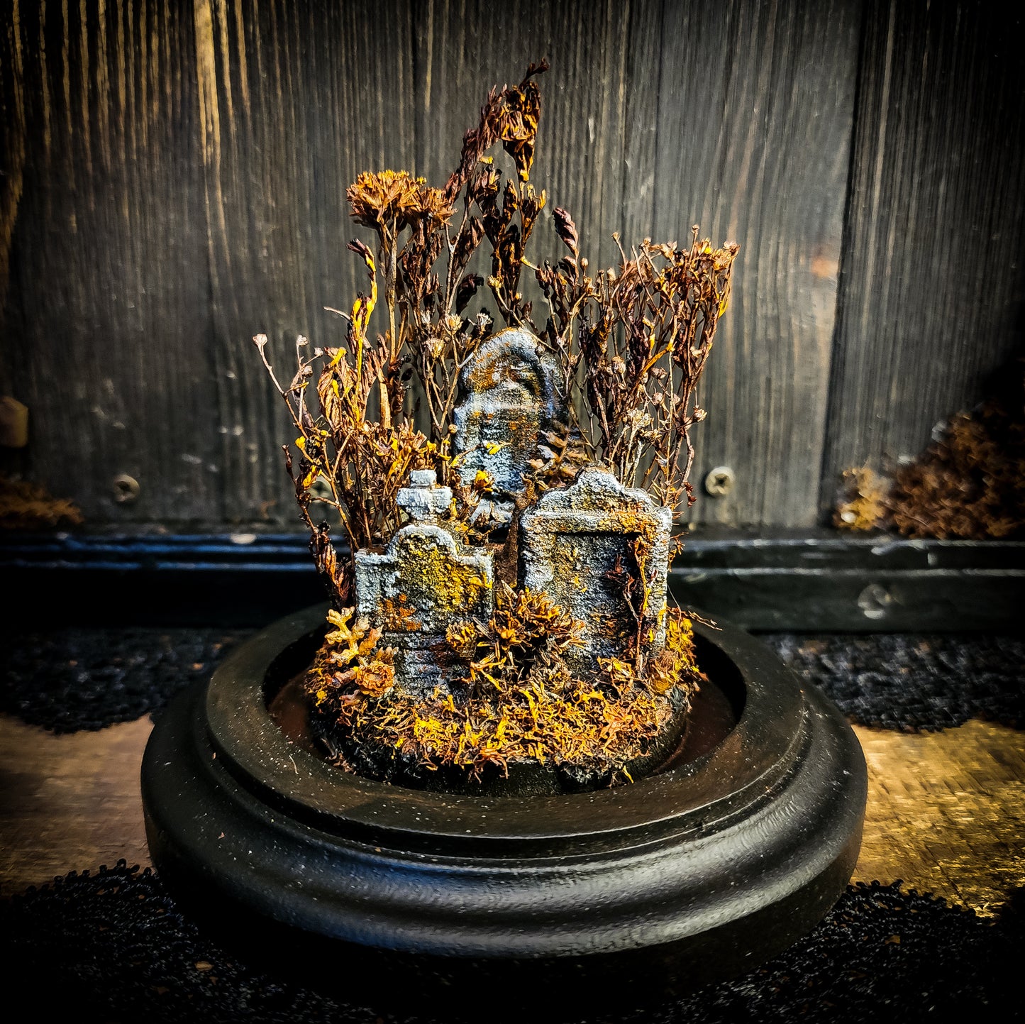 Miniature Cemetery Glass Dome Display