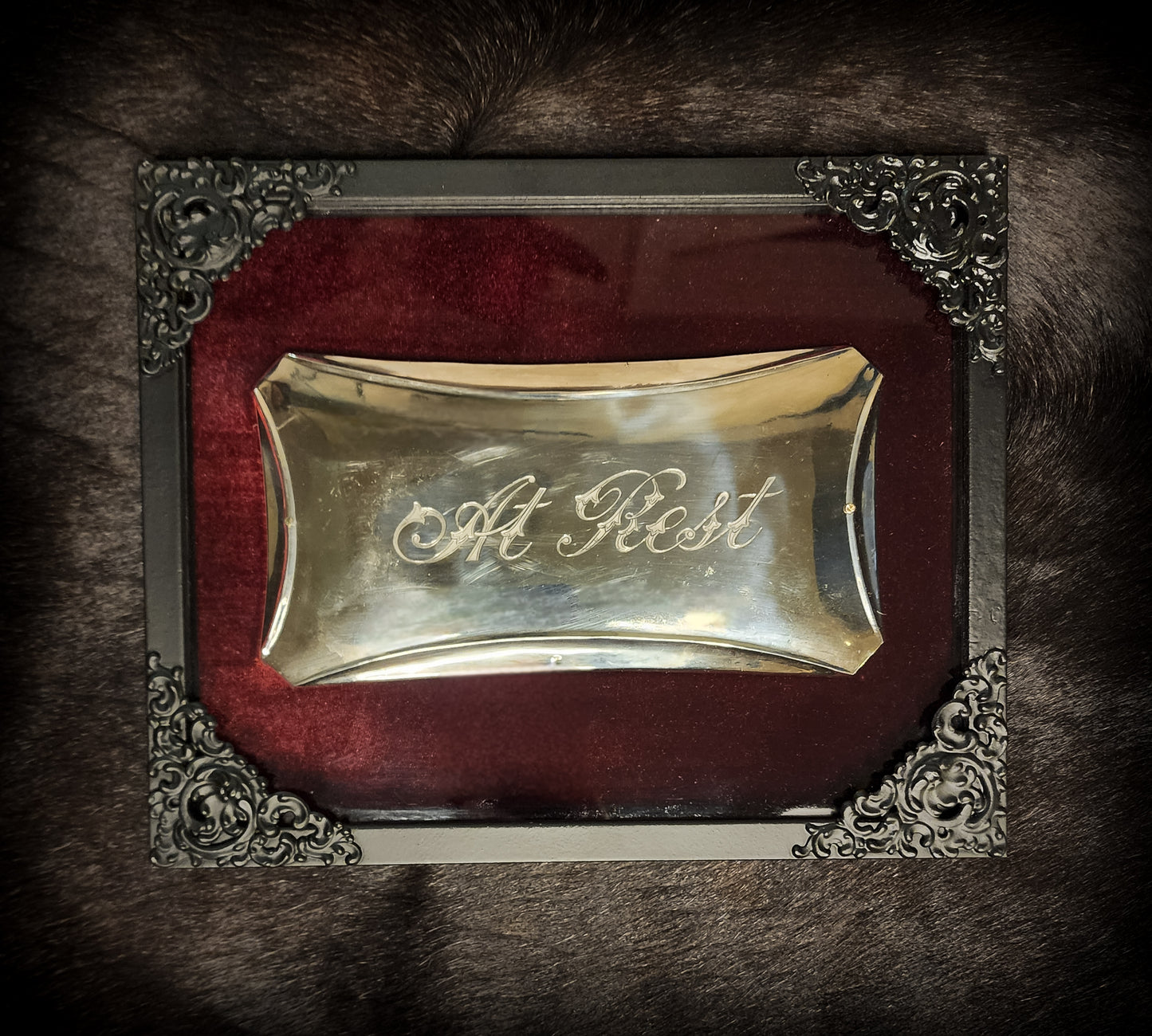 Framed, Antique Casket/Coffin Plaque