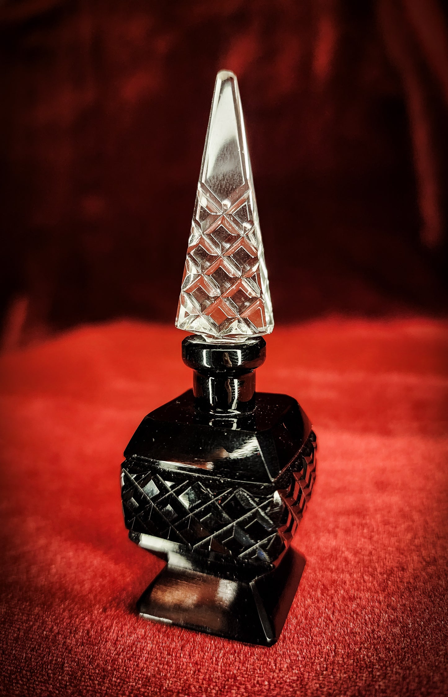 Black Glass Perfume Bottle