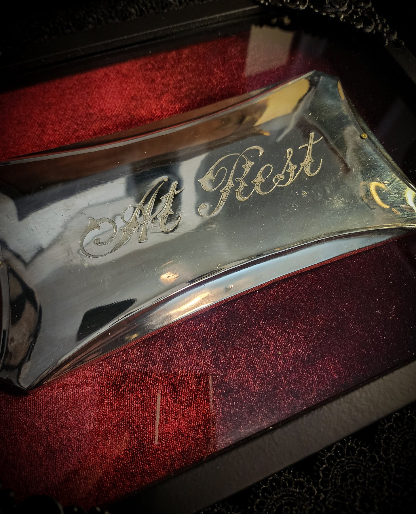 Framed, Antique Casket/Coffin Plaque