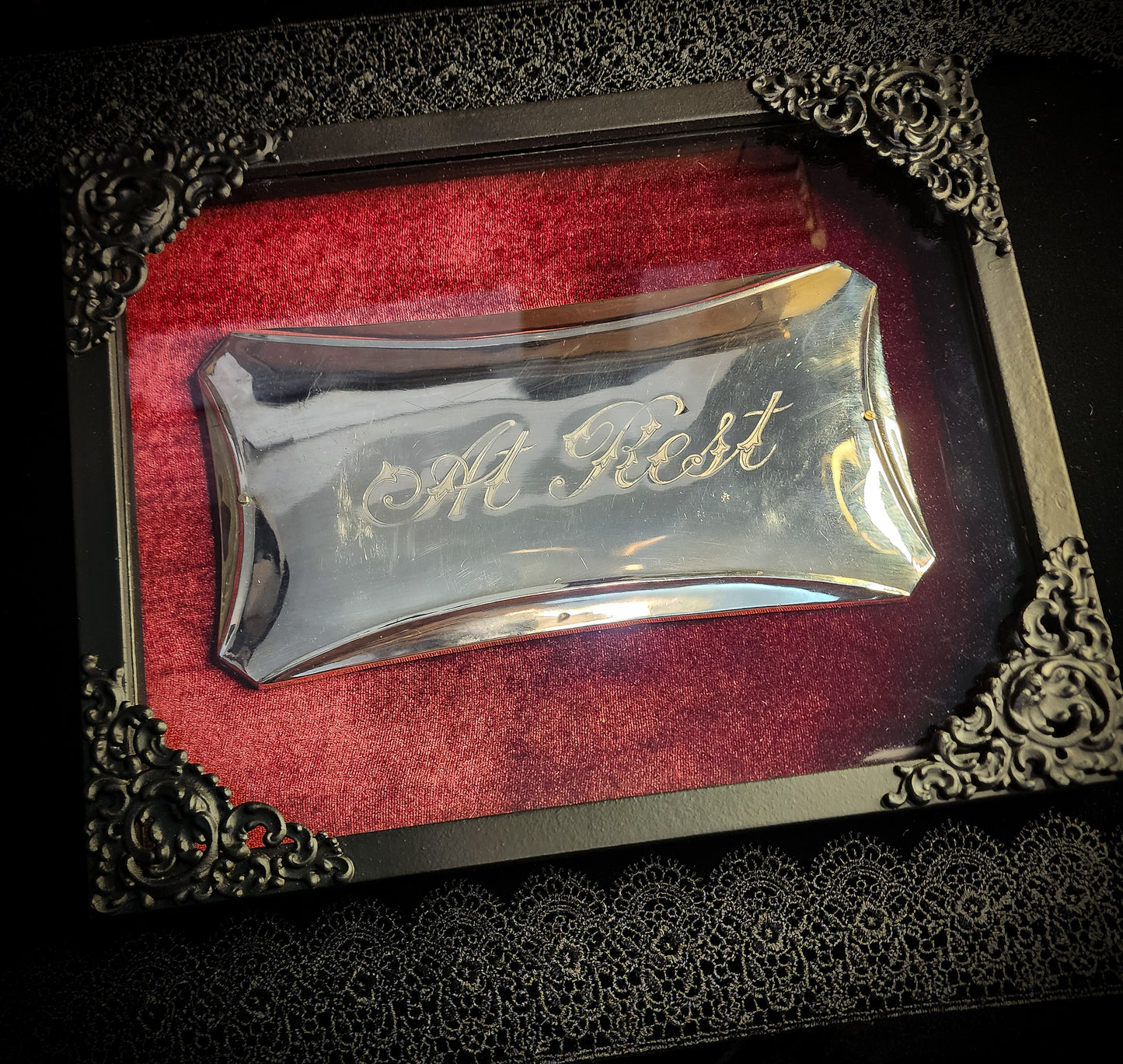 Framed, Antique Casket/Coffin Plaque