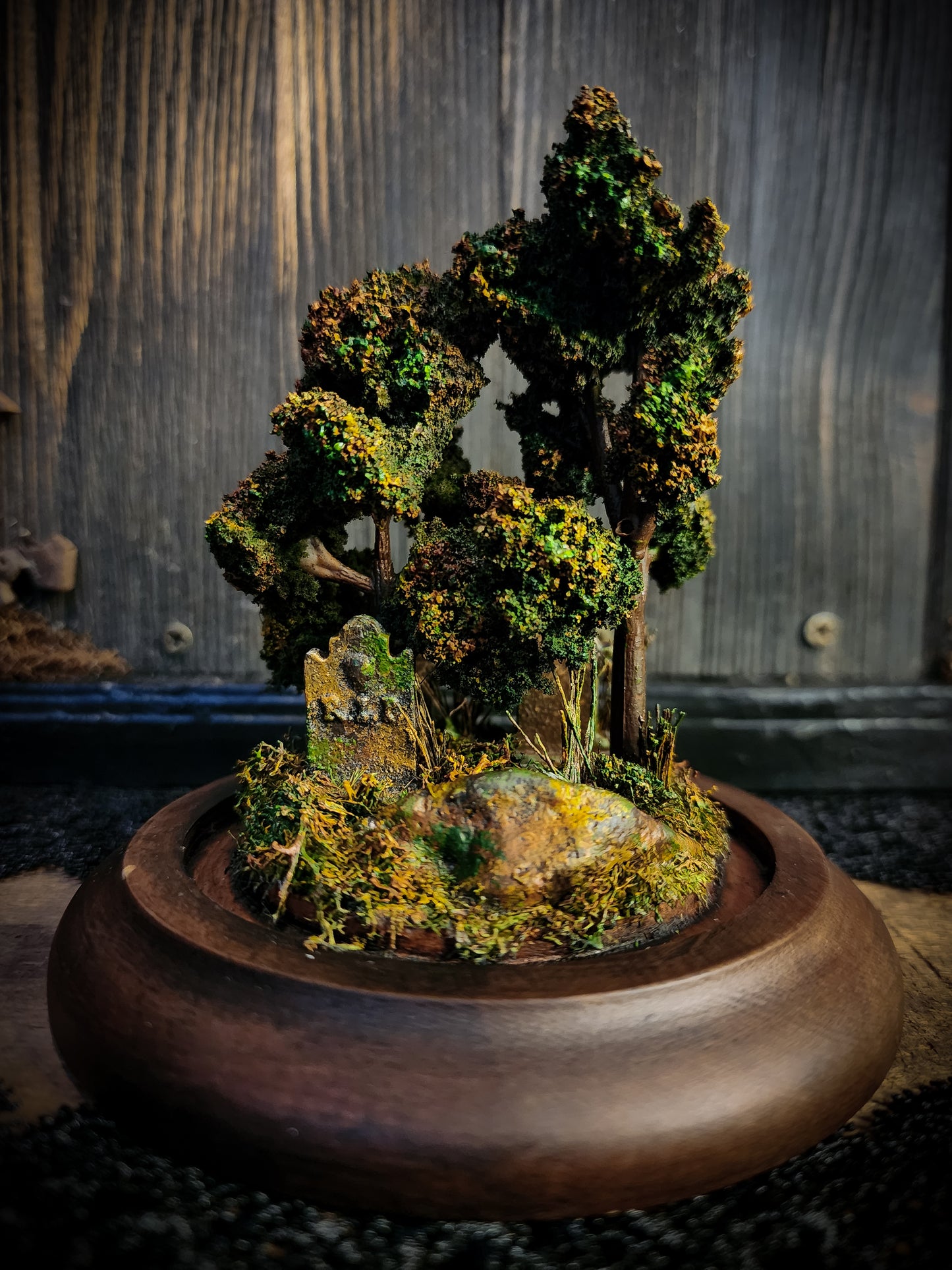 Miniature Cemetery Glass Dome Display