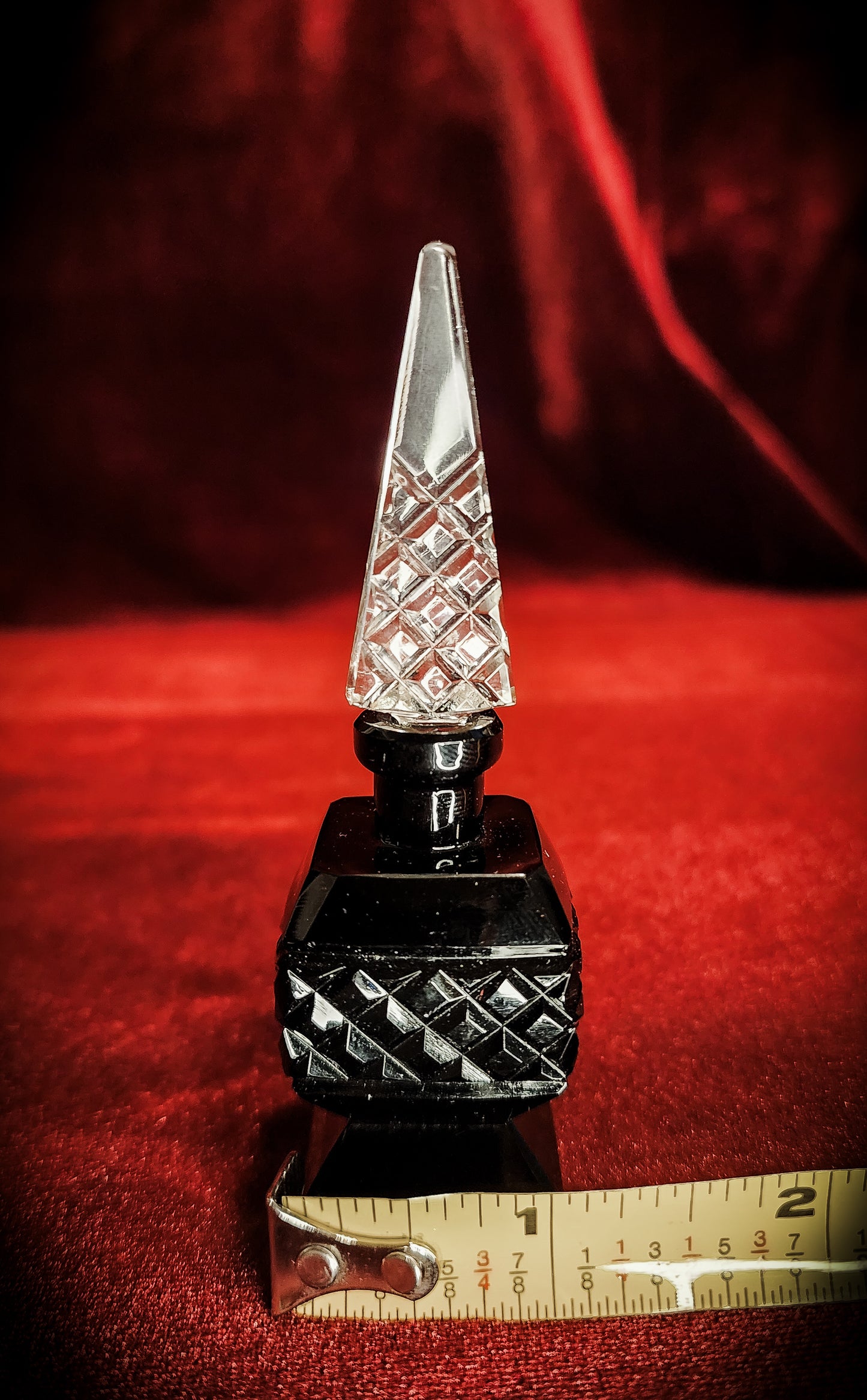 Black Glass Perfume Bottle