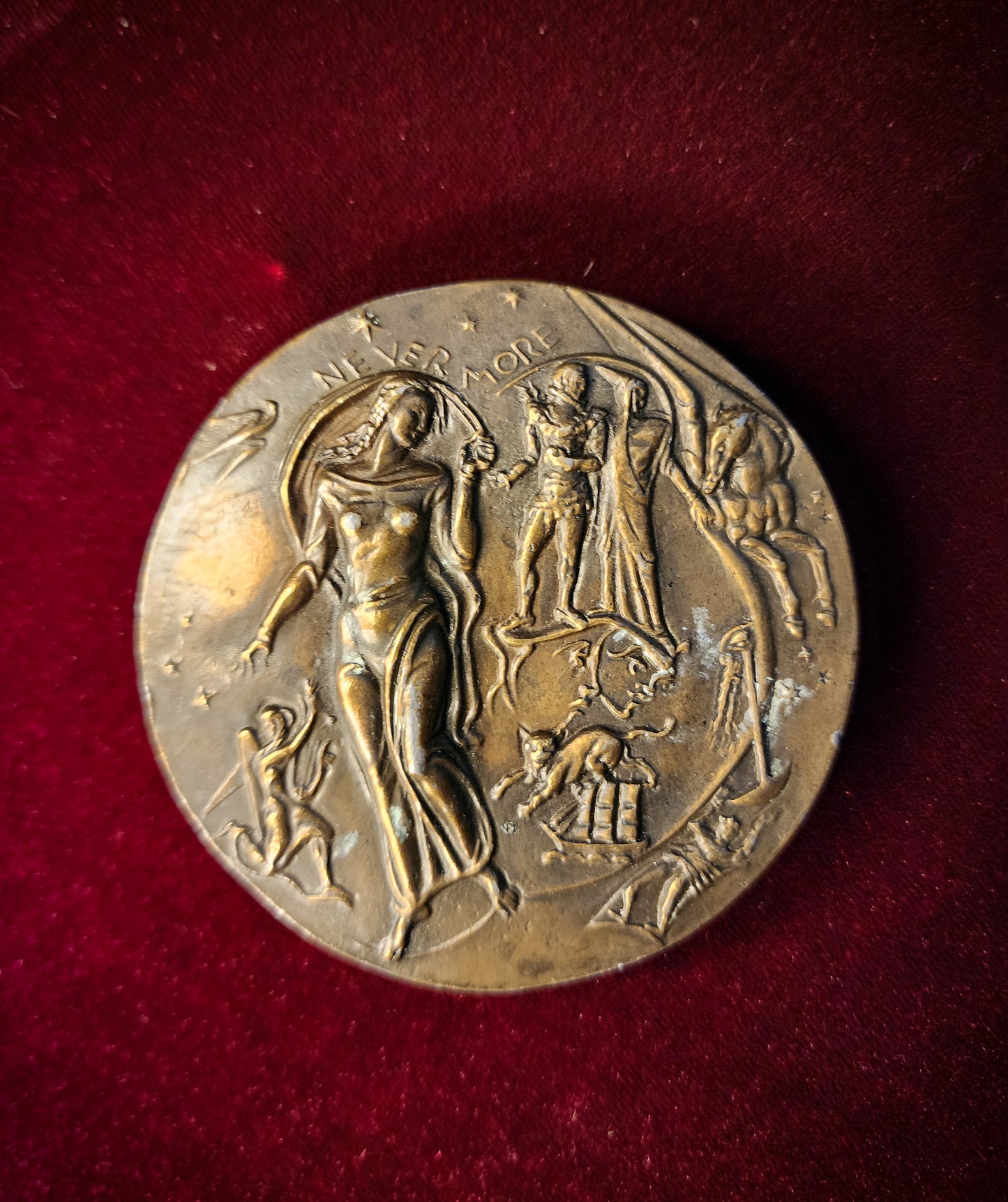 Vintage Edgar Allan Poe "Nevermore" Belt Buckle