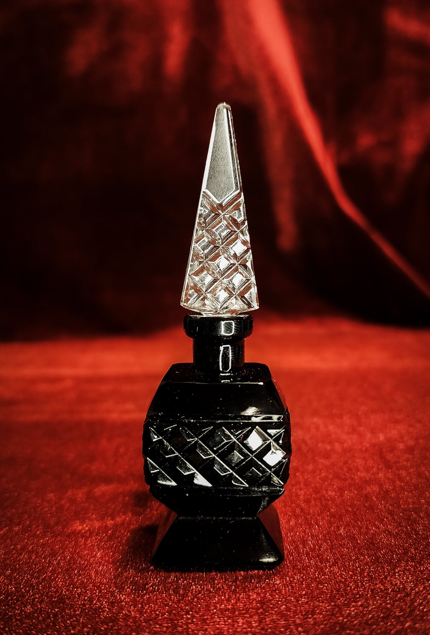 Black Glass Perfume Bottle