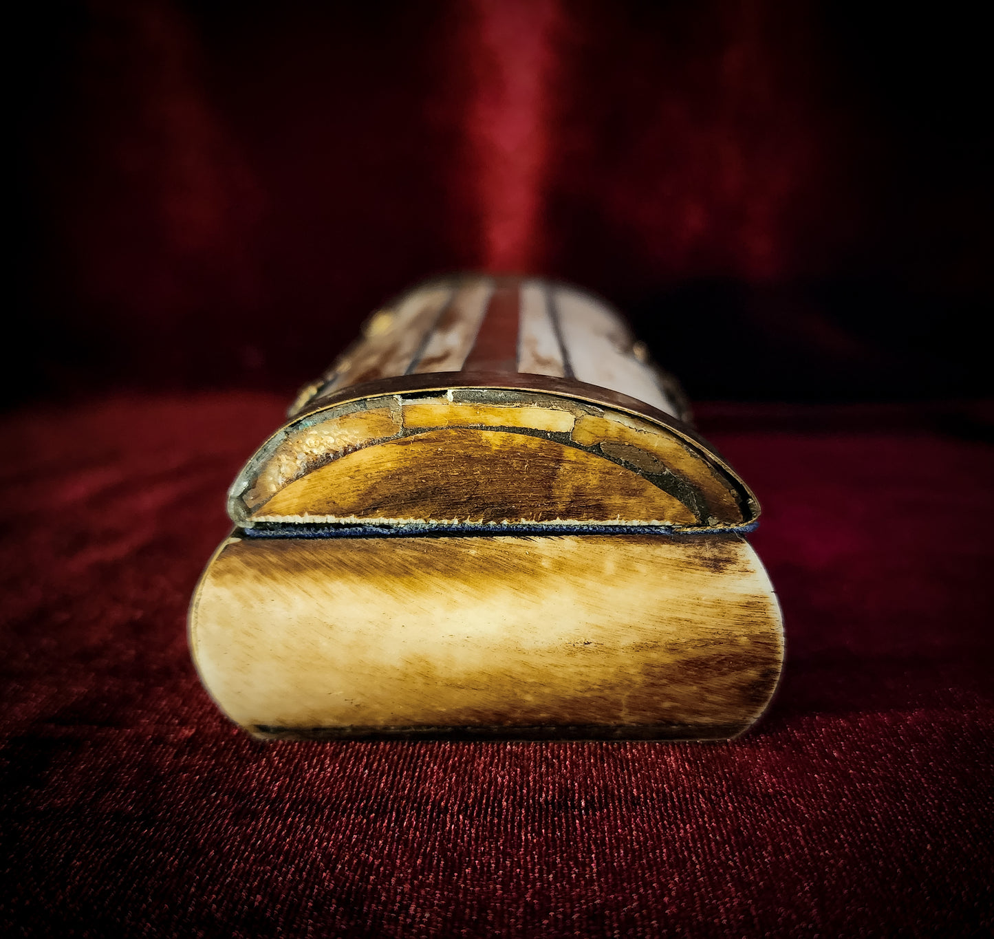 Vintage Bone and Brass Trinket Box