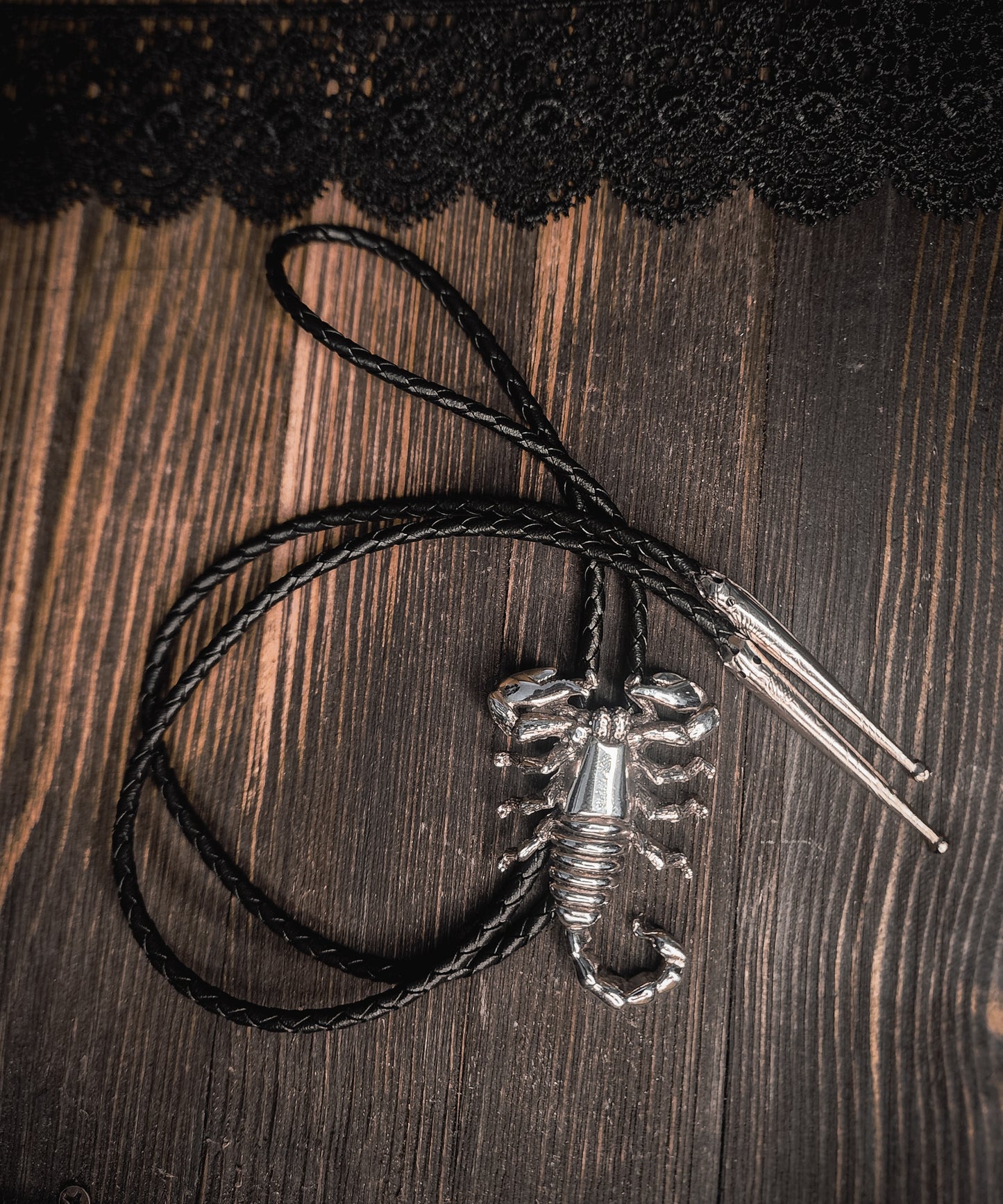 Vintage Southwestern Scorpion Bolo Tie