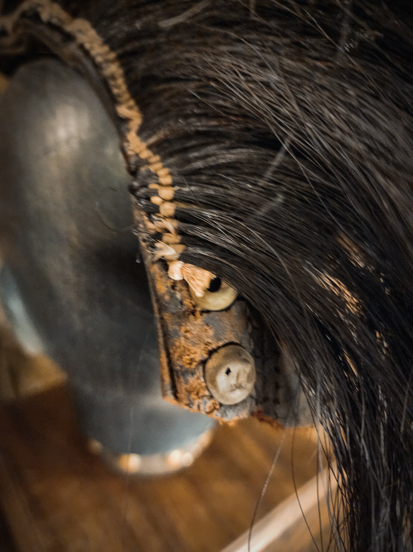 Native American Crow Porcupine Hair Roach
