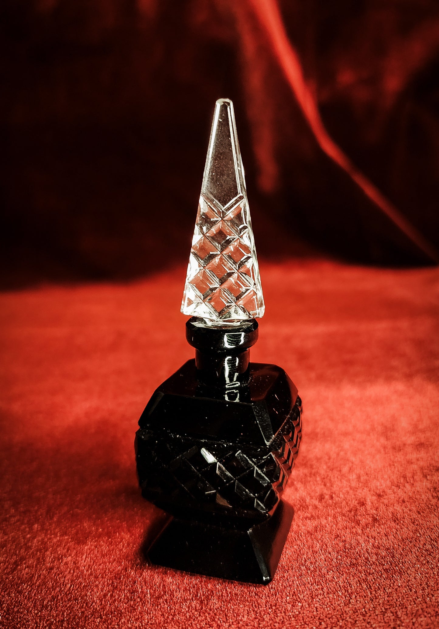 Black Glass Perfume Bottle