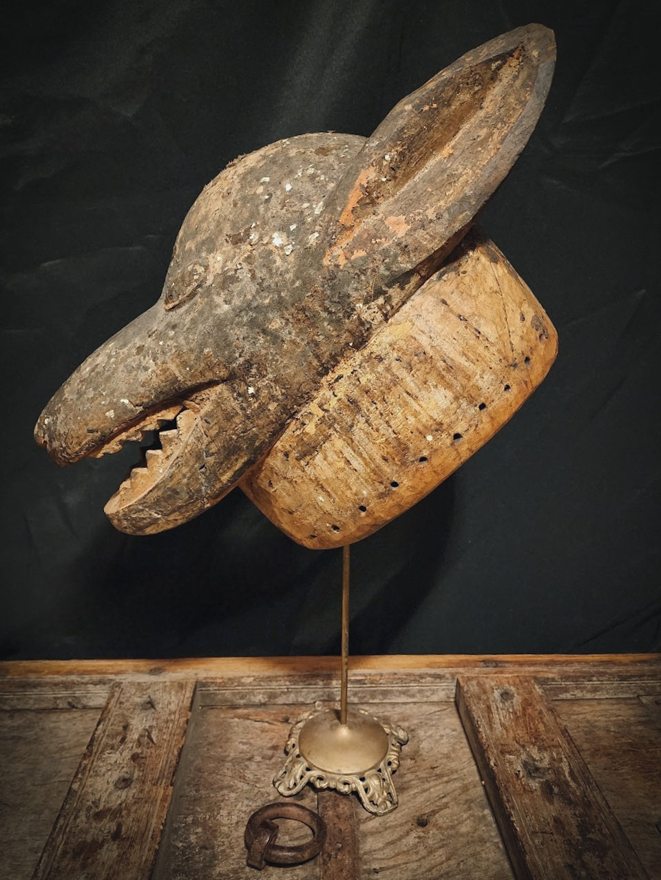 Authentic Tribal Wooden Hyena Mask