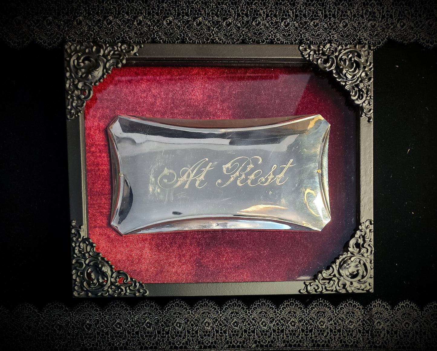 Framed, Antique Casket/Coffin Plaque