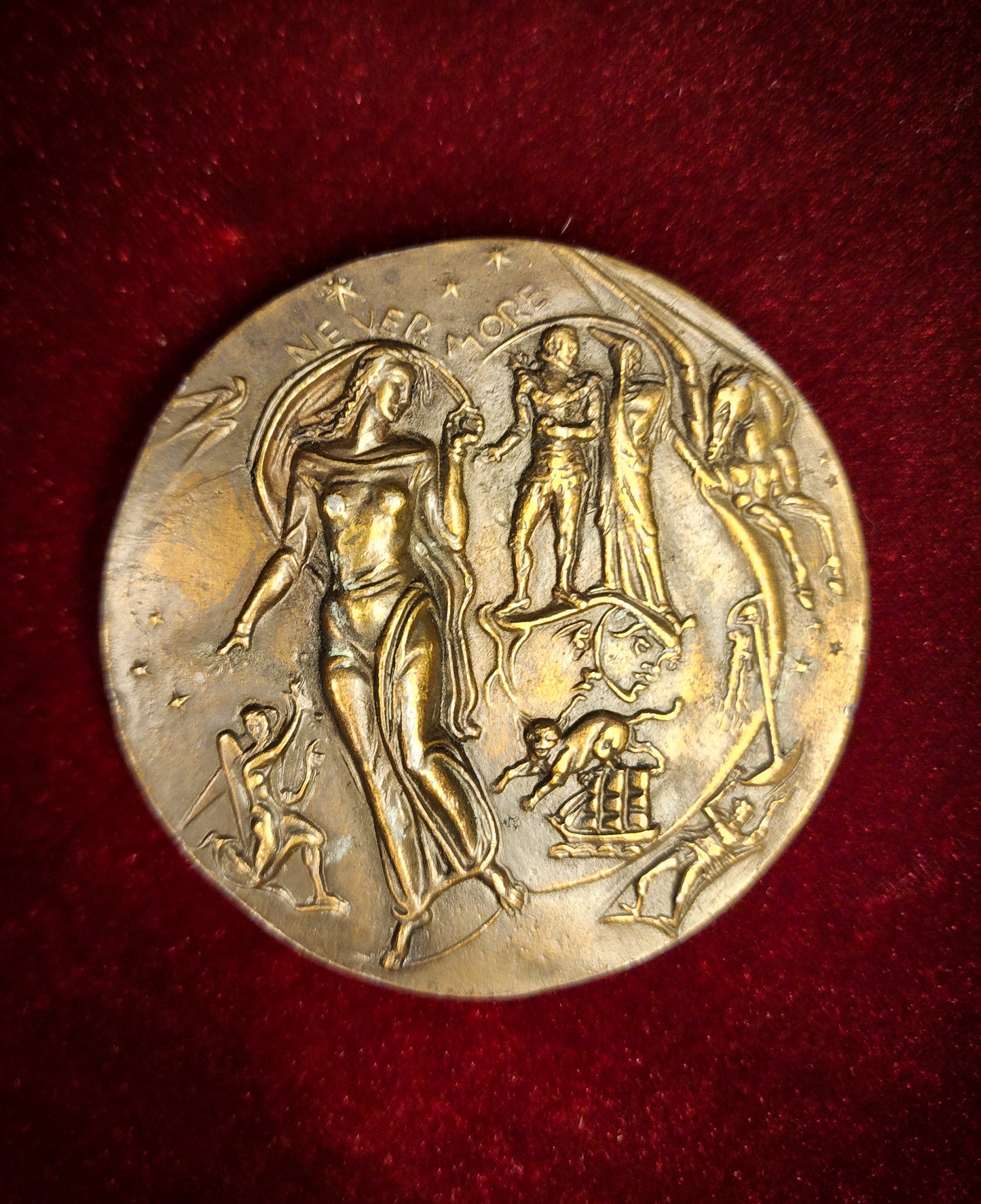 Vintage Edgar Allan Poe "Nevermore" Belt Buckle