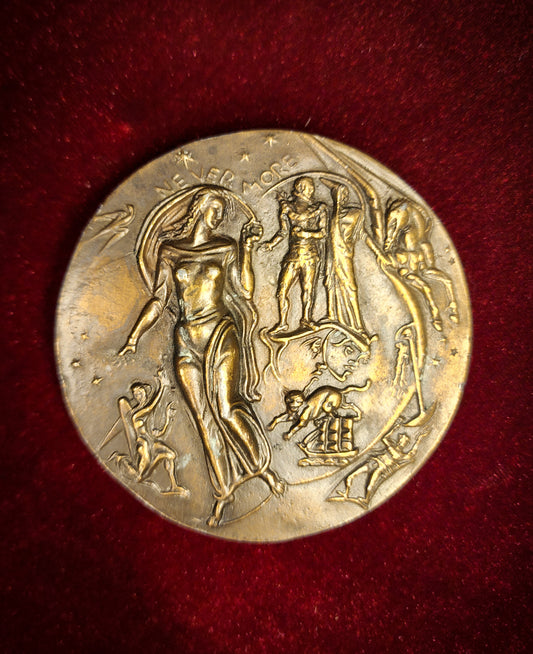 Vintage Edgar Allan Poe "Nevermore" Belt Buckle