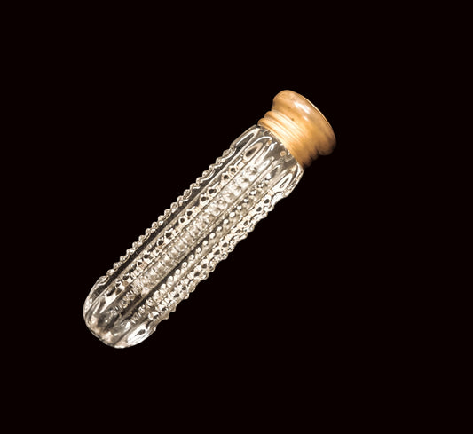 Antique Victorian Glass Crystal Perfume Bottle/Tear Catcher Bottle