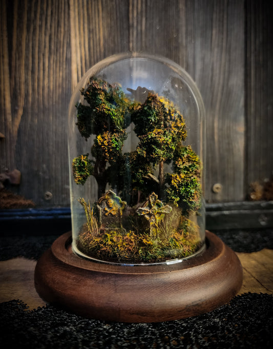 Miniature Cemetery Glass Dome Display