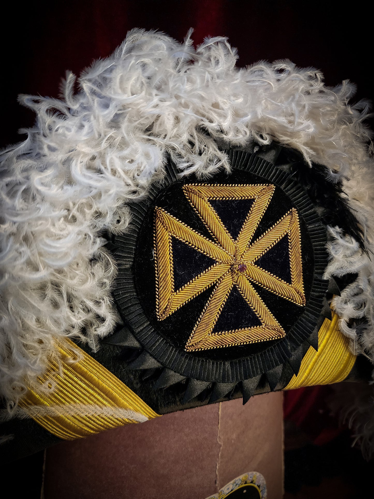 Vintage "Knights Templar" Chapeau Freemason Hat