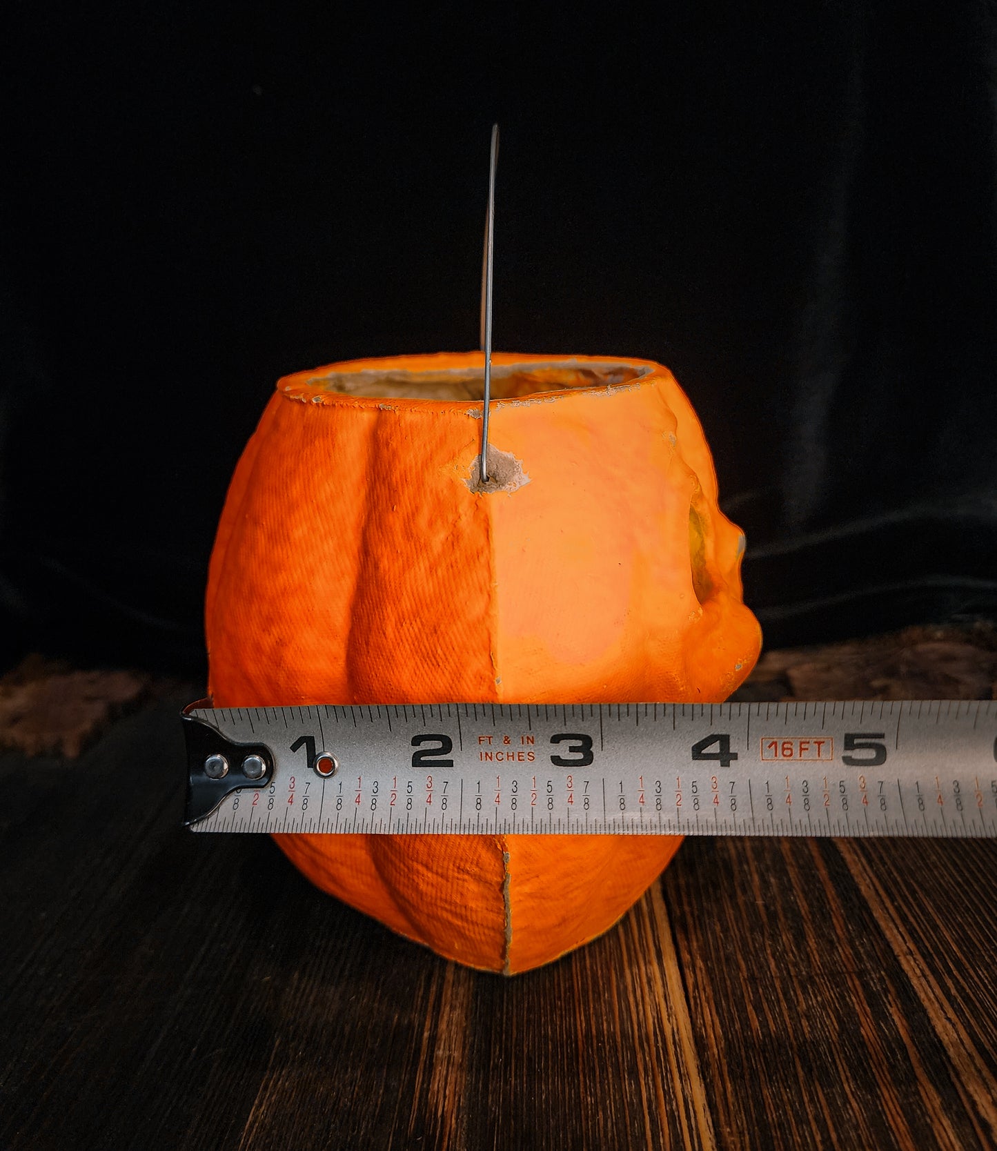Vintage Paper Mache Pumpkin Halloween Lantern