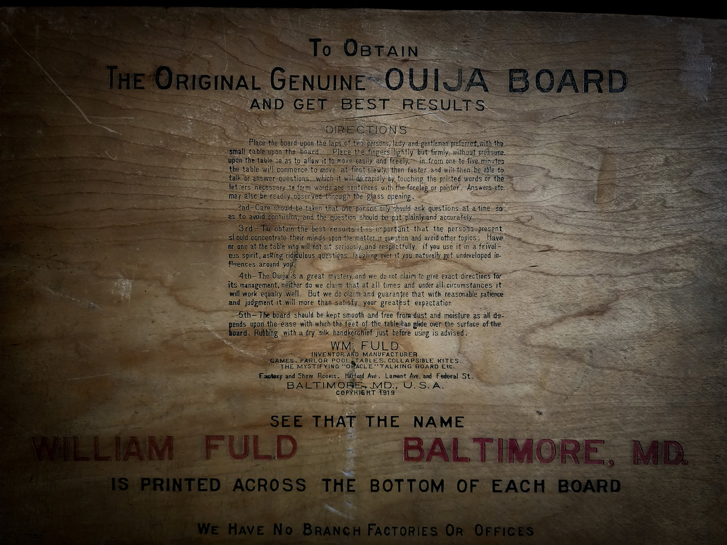 Antique 1910's-1920's Ouija Board